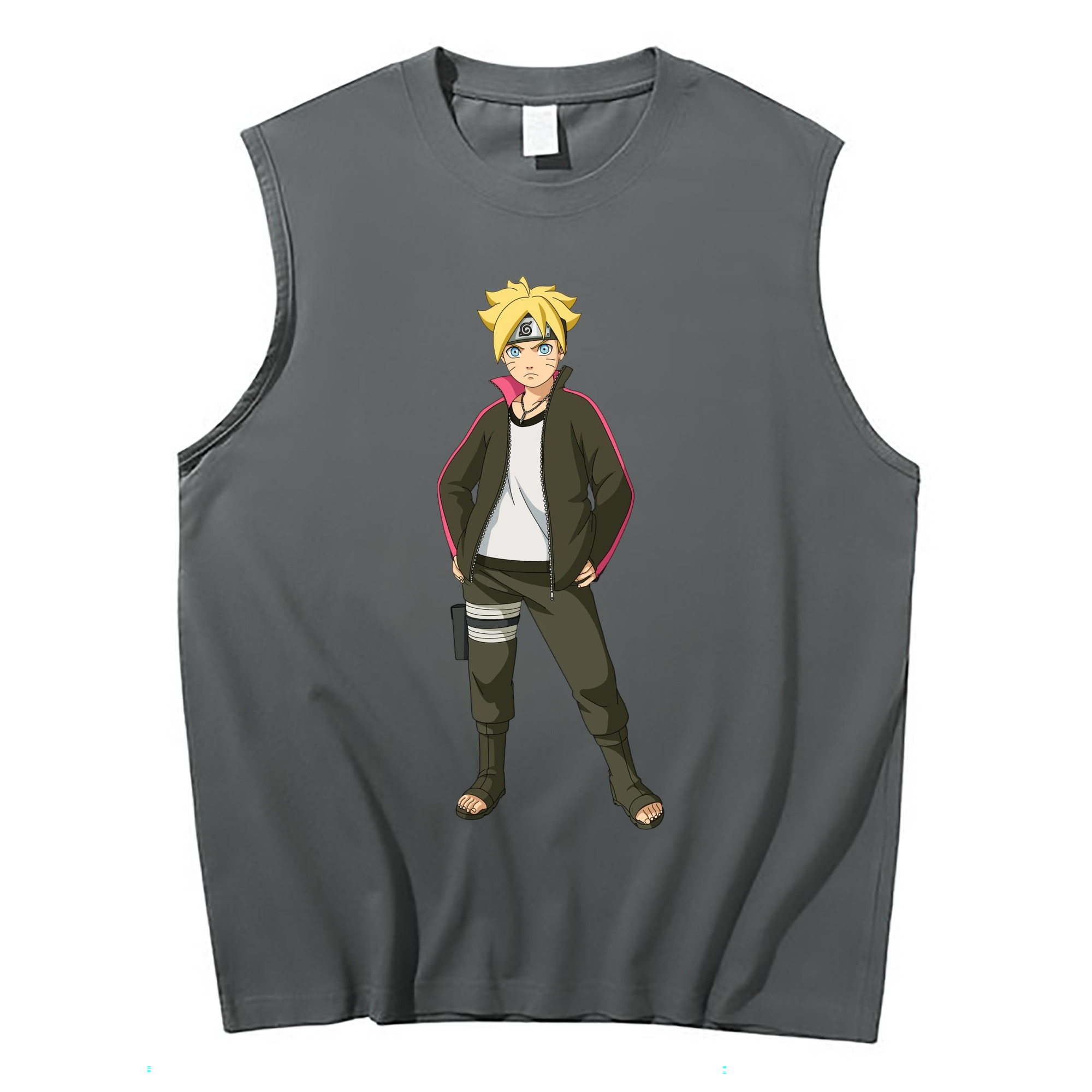 （画像用） NARUTO -ナルト- うずまき ボルト Uzumaki Boruto コットン100％タンクトップ（フロントプリント）